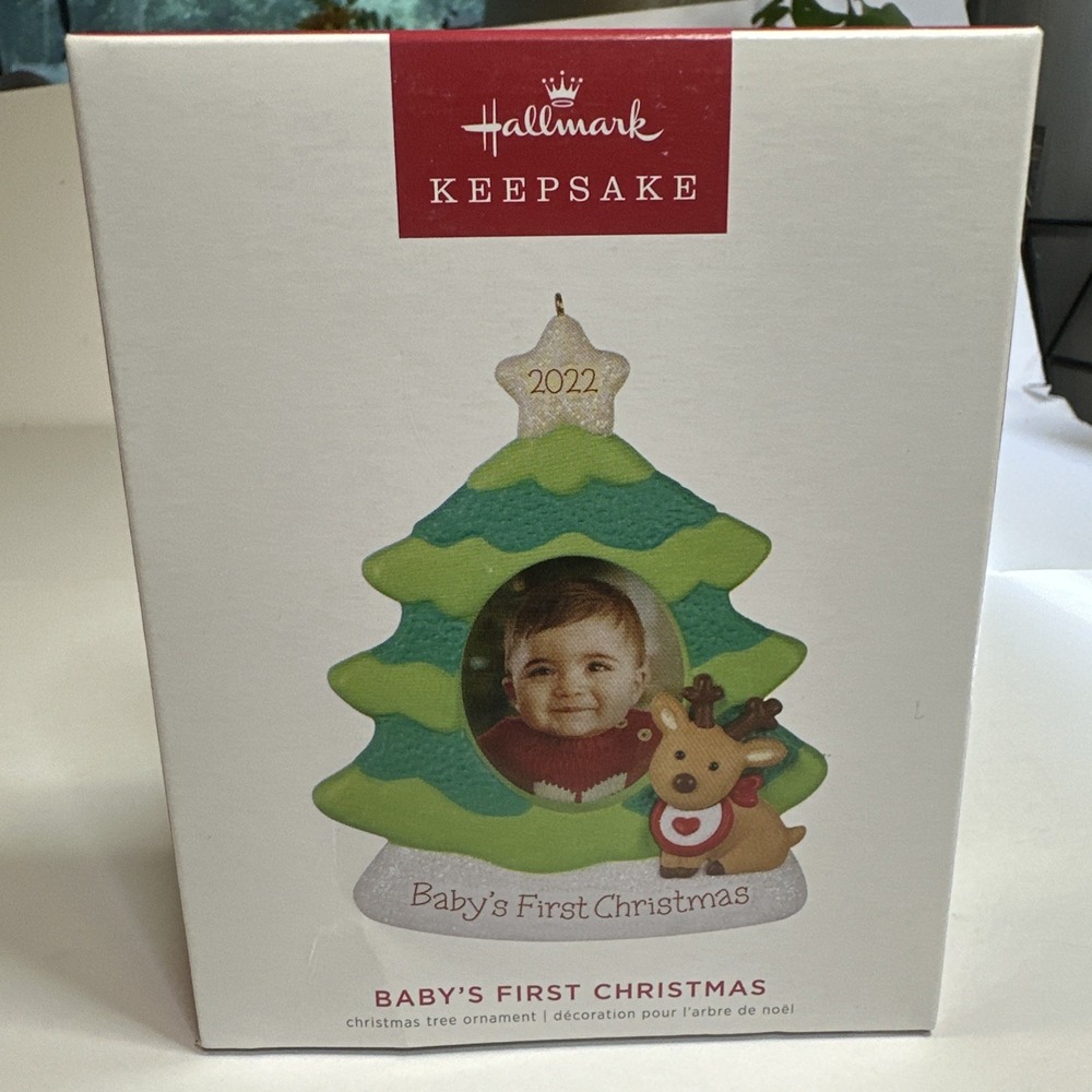 Hallmark Keepsake Ornament 2022 "Baby's First Christmas" Photo Holder Tree New